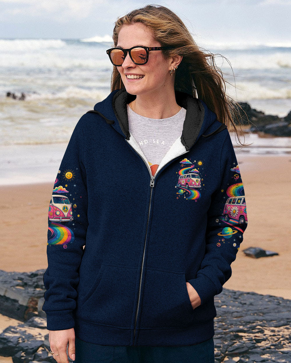 Older Now Running Against The Wind Hippie Van Peace _26 Flower Power Design AOP Shirts _8_ 9jF5P