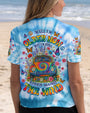 Older Now Running Against the Wind Tie Dye VW Peace Colorful Flower Power Design AOP Shirts _3_ rW8YY