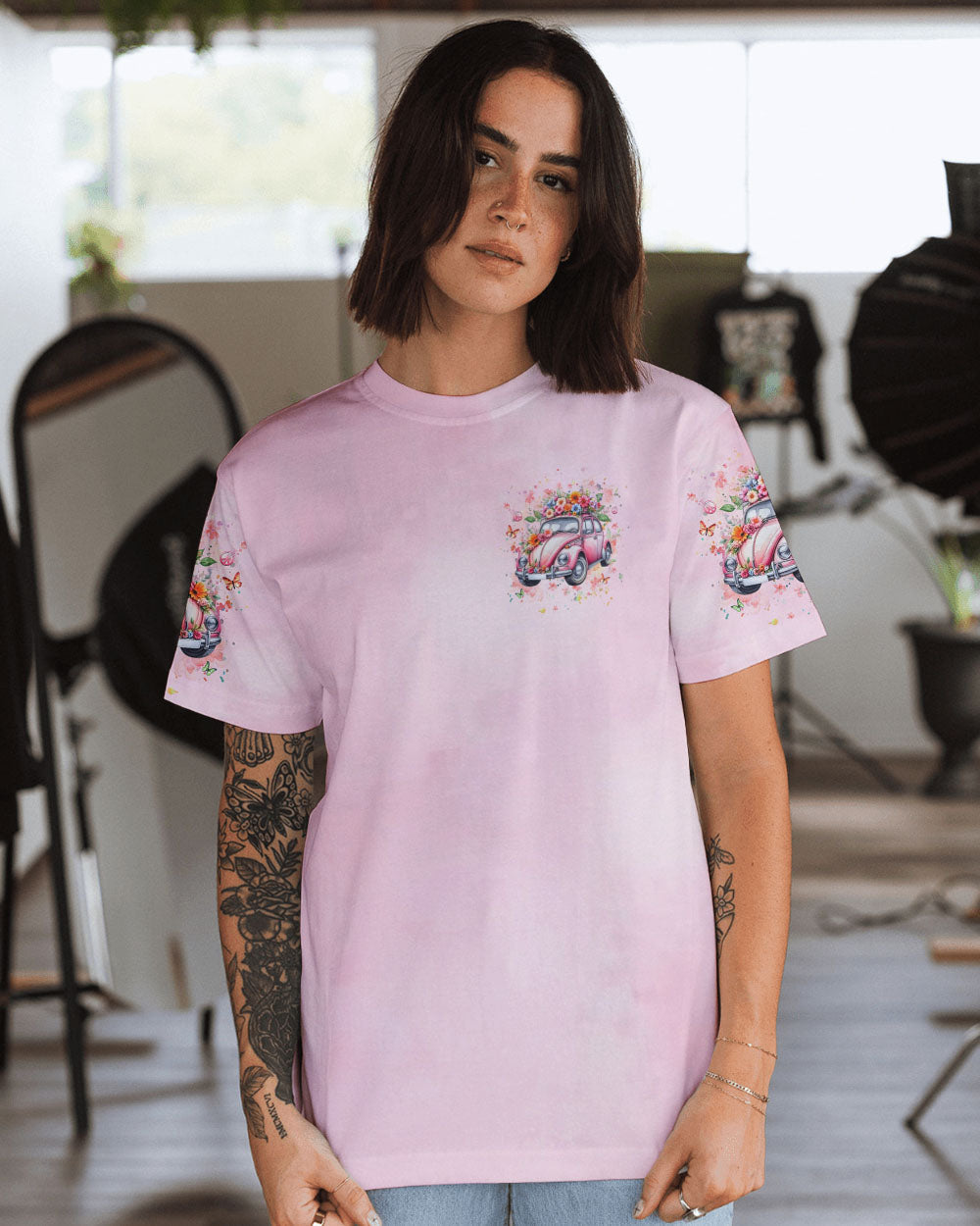 Older Now Still Runnin Against The Wind Floral Retro Car Hippie AOP Shirts _10_ LtqdX