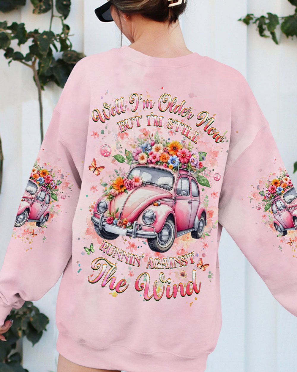 Older Now Still Runnin Against The Wind Floral Retro Car Hippie AOP Shirts _3_ q2PCC