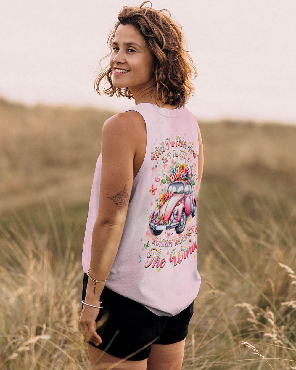 Older Now Still Runnin Against The Wind Floral Retro Car Hippie AOP Shirts _8_ SMxE7