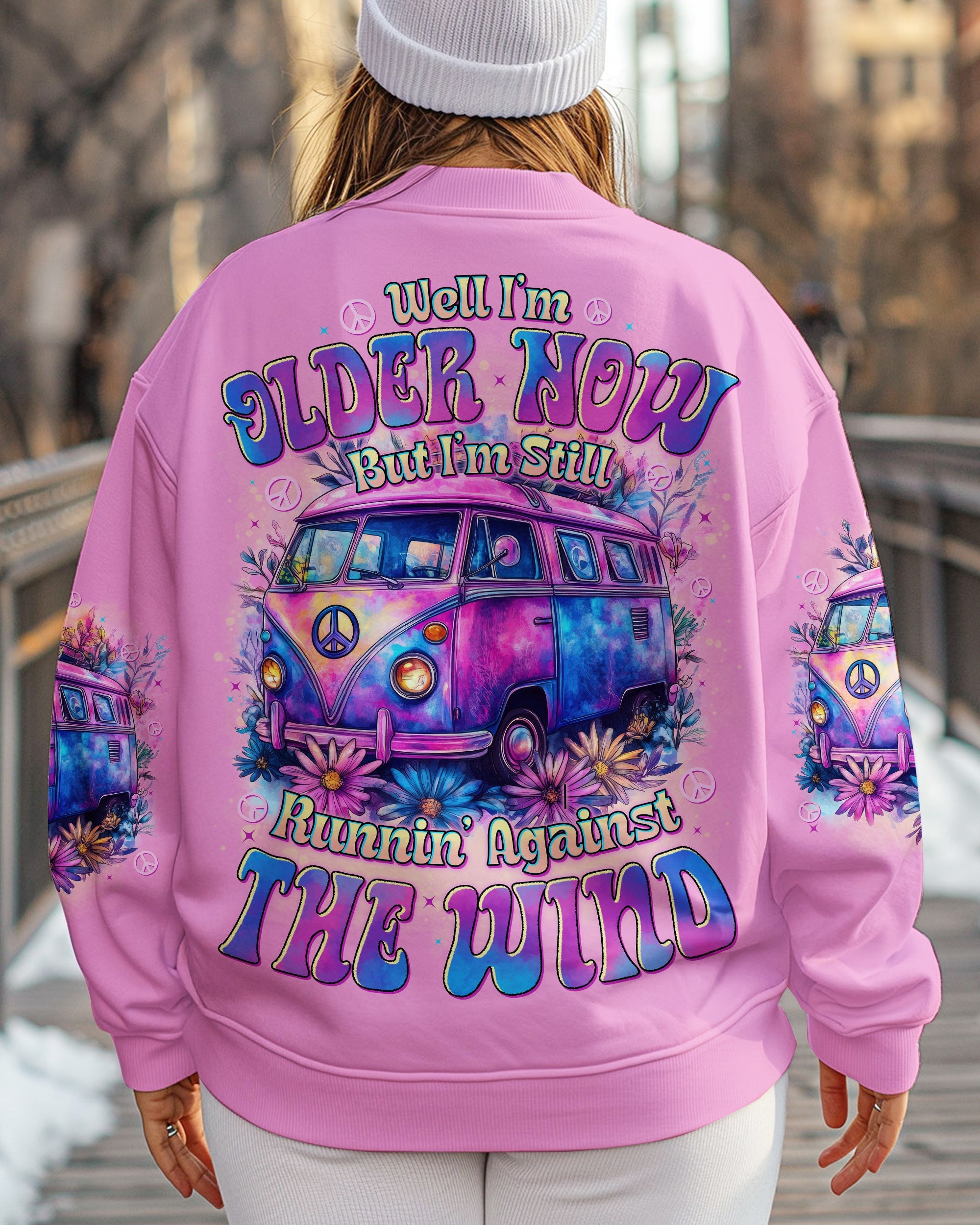Older Now Still Runnin Against The Wind Retro Floral Van Hippie AOP Shirts _10_ j8EZg