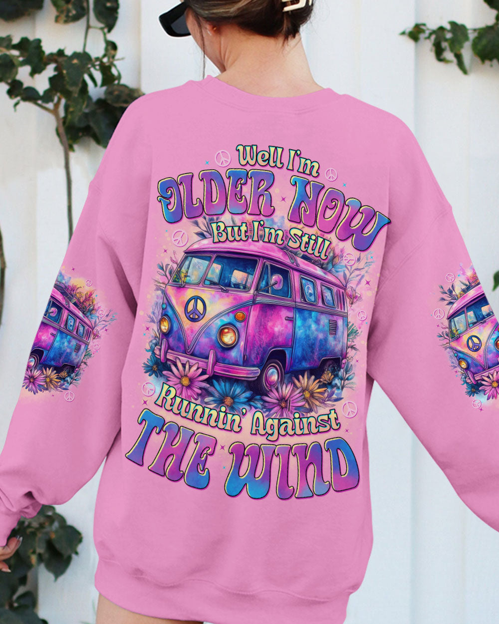 Older Now Still Runnin Against The Wind Retro Floral Van Hippie AOP Shirts _2_ BFKr2