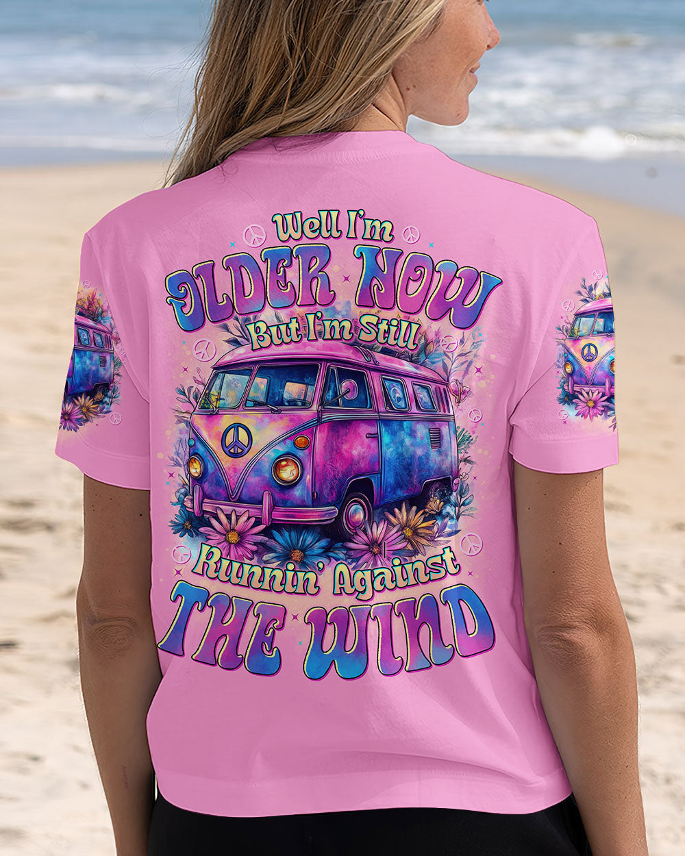 Older Now Still Runnin Against The Wind Retro Floral Van Hippie AOP Shirts _6_ 817yx