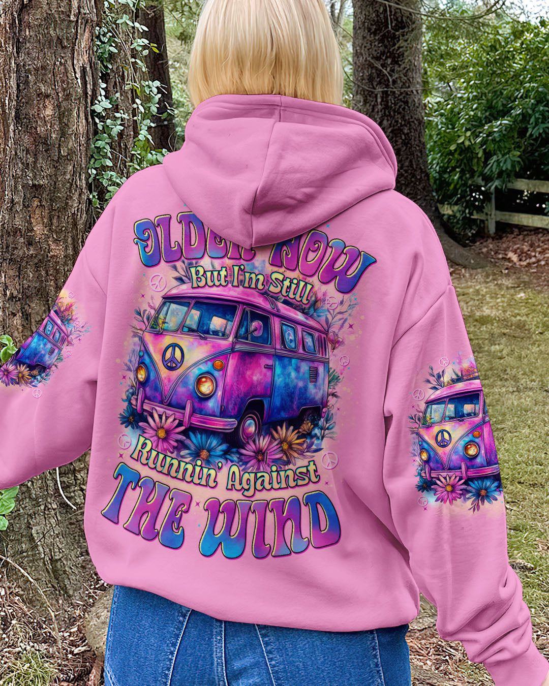 Older Now Still Runnin Against The Wind Retro Floral Van Hippie AOP Shirts _8_ Hc11V