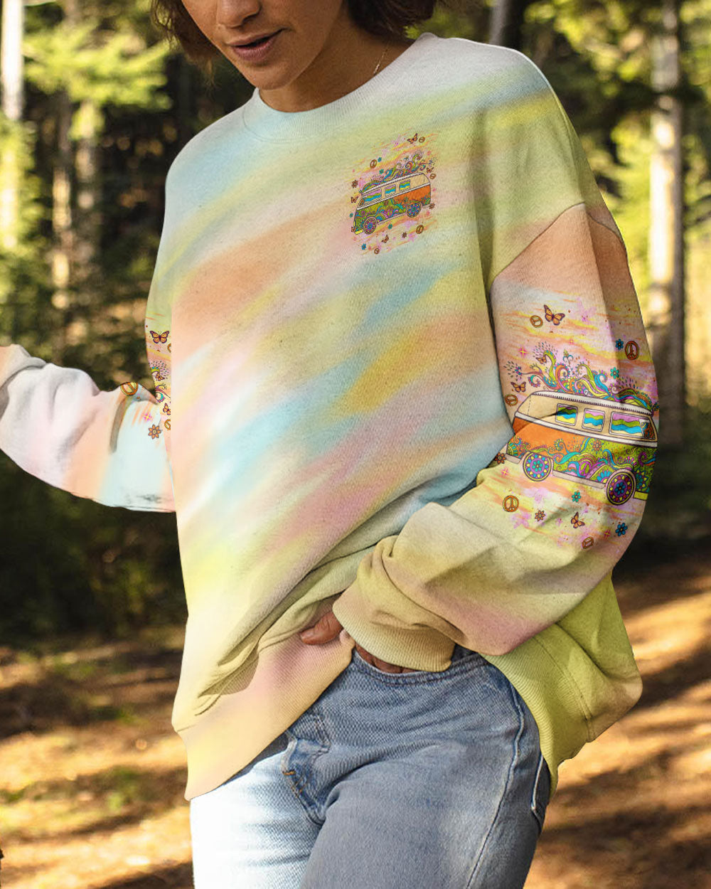 Older Now Still Runnin Against The Wind Tie Dye Vintage Van AOP Shirts _2_ kqfAe