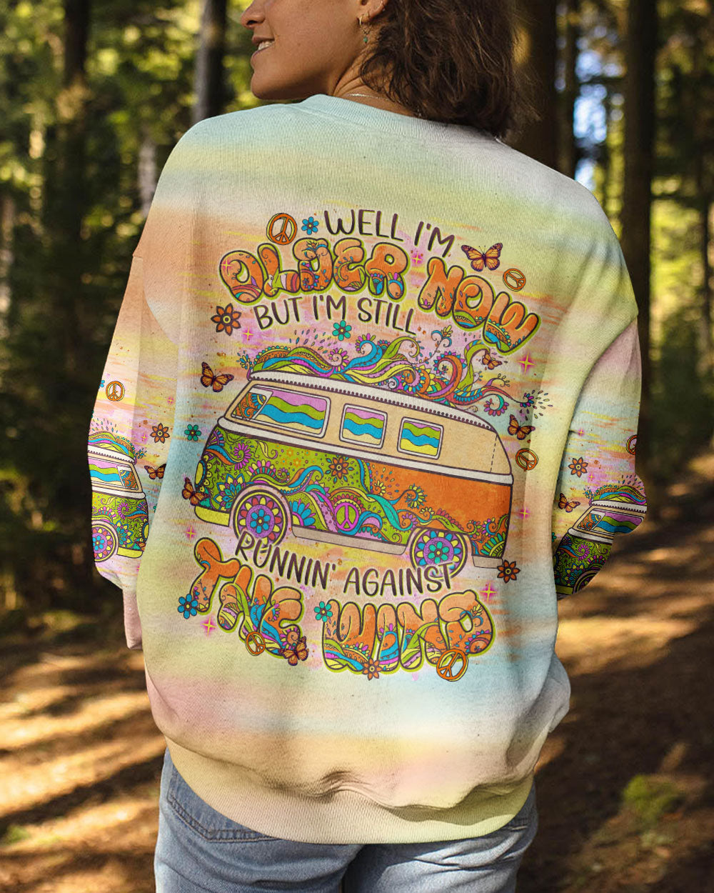 Older Now Still Runnin Against The Wind Tie Dye Vintage Van AOP Shirts _3_ YUbKD