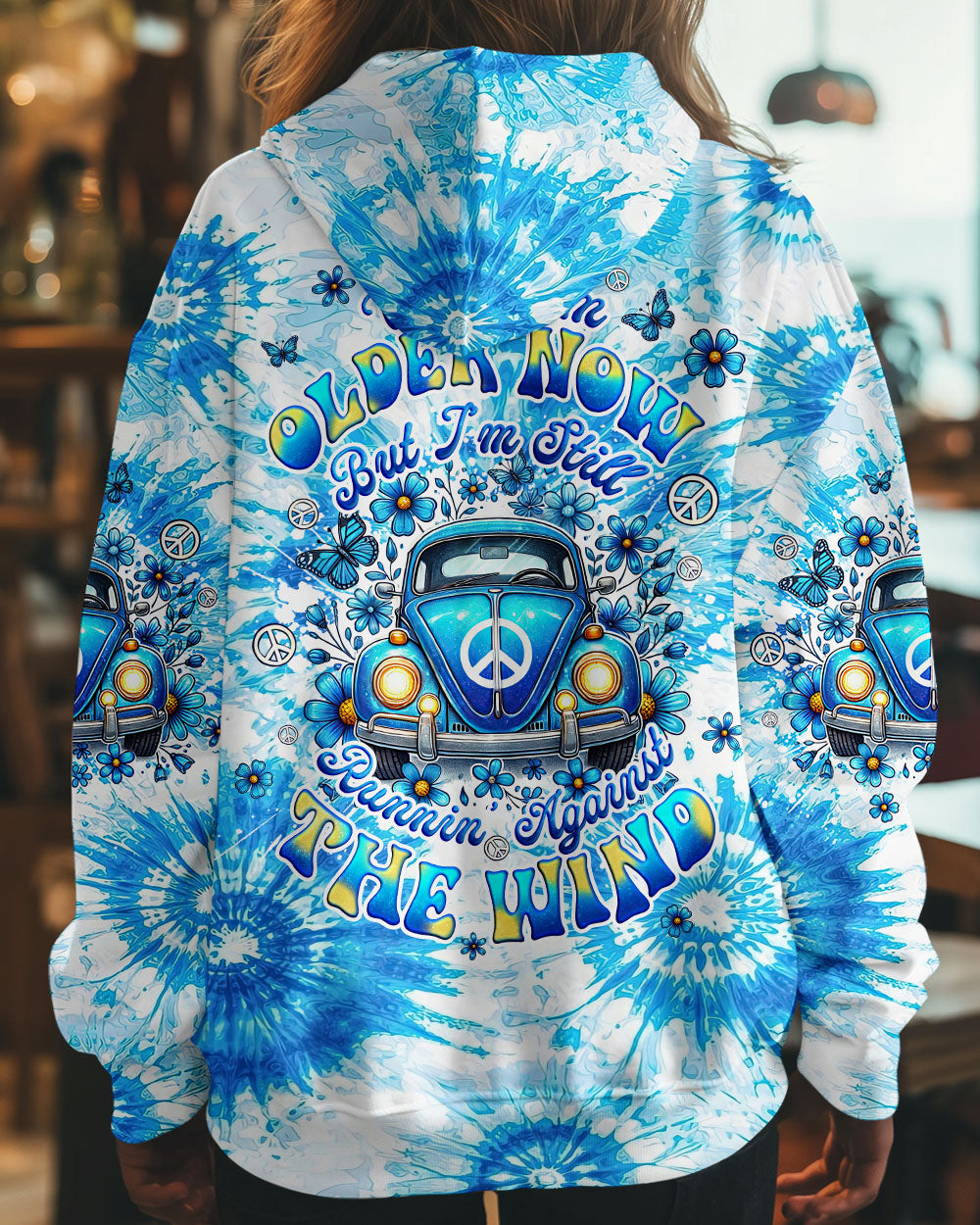 Older Now Still Runnin Against the Wind Blue Tie Dye VW Bug Hippie AOP Shirts _7_ 17GZi
