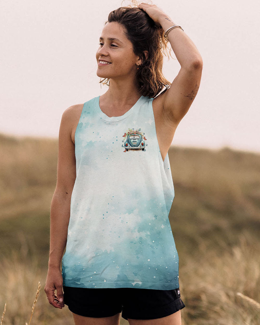 Older Now Still Runnin Against the Wind Blue VW Hippie Van AOP Shirts _13_ YzpUC