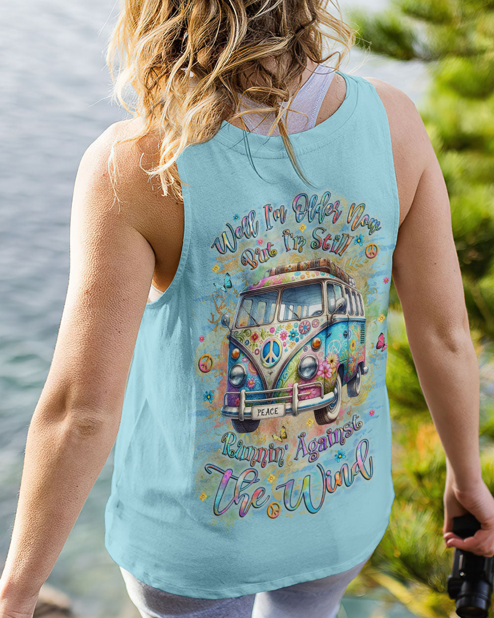 Older Now Still Runnin Against the Wind Colorful Peace Van AOP shirts _7_ uZ99F