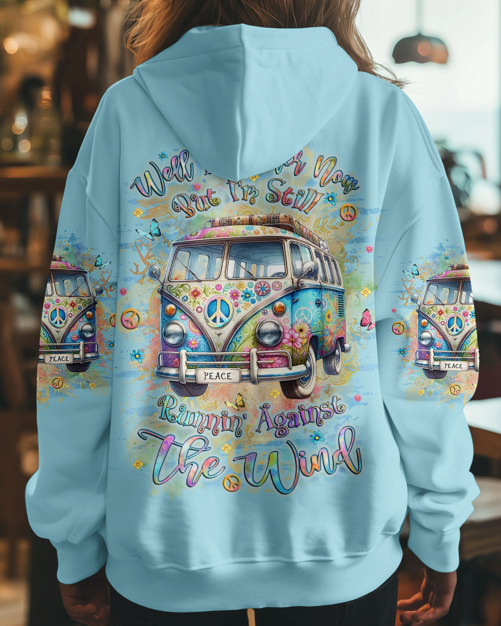 Older Now Still Runnin Against the Wind Colorful Peace Van AOP shirts _8_ e1aQx