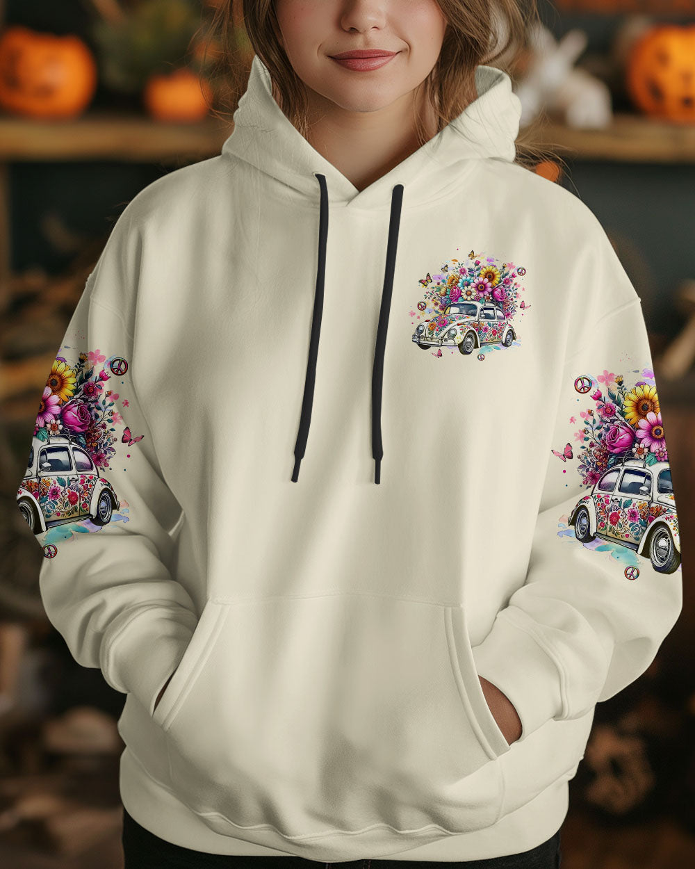 Older Now Still Runnin Against the Wind Floral Hippie Car Graphic for Women AOP Shirts _7_ 0c5j5