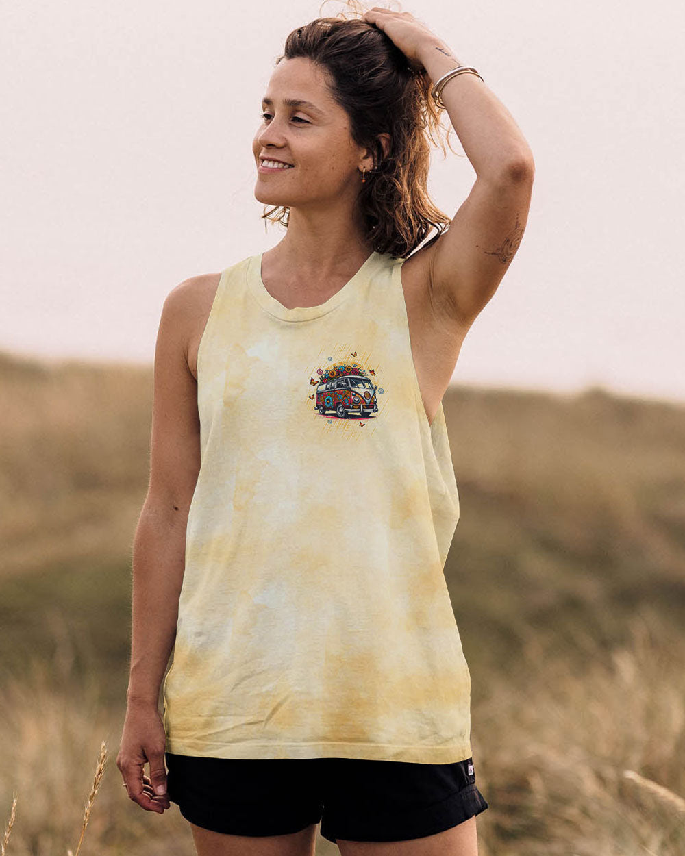 Older Now Still Runnin Against the Wind Floral Hippie Van AOP Shirts _6_ 9ojMU