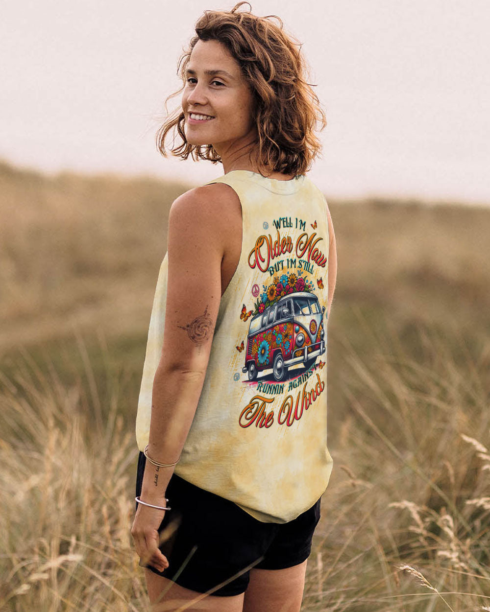 Older Now Still Runnin Against the Wind Floral Hippie Van AOP Shirts _7_ ugmSJ