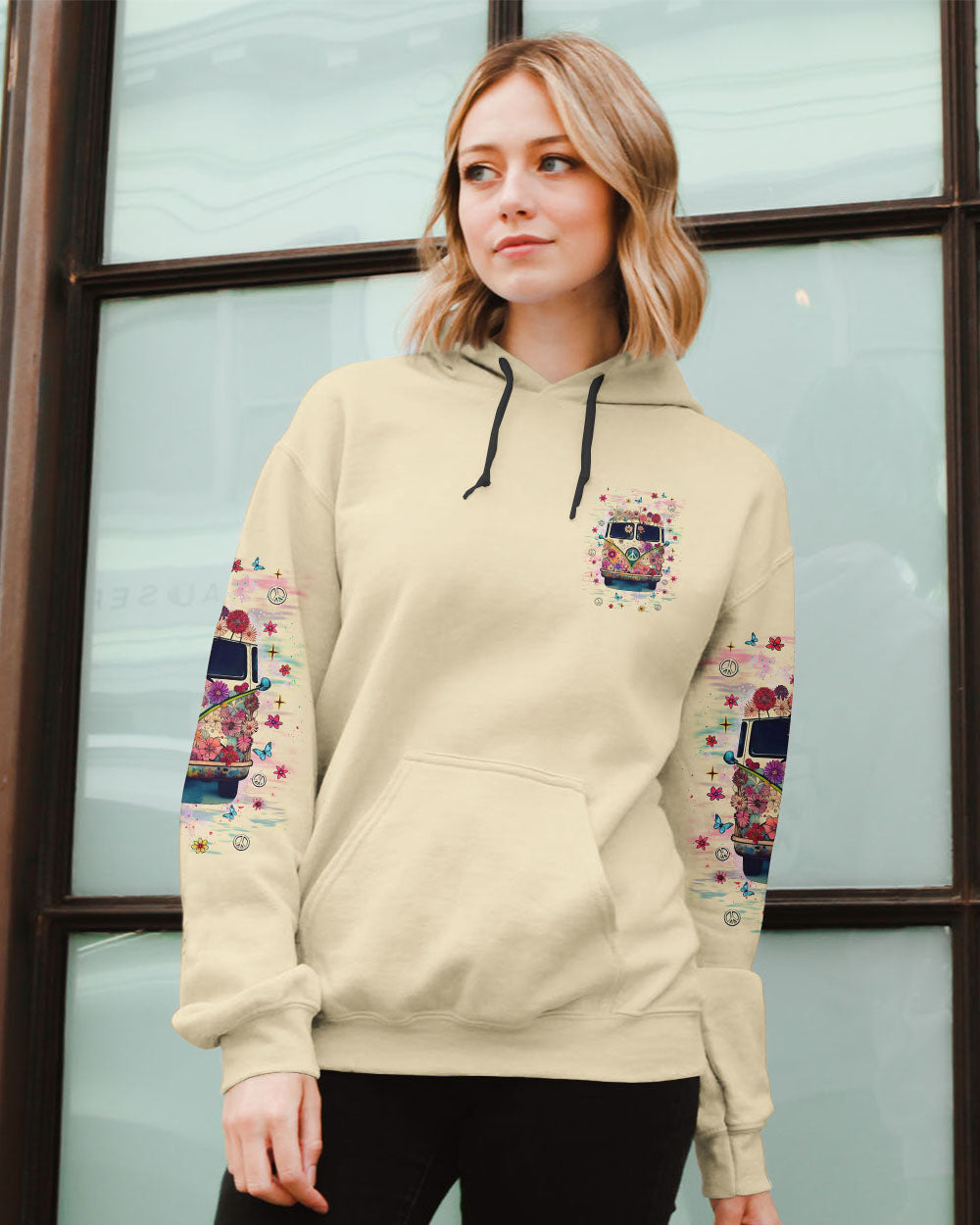 Older Now Still Runnin Against the Wind Floral Hippie Van AOP Shirts _8_ vSySs