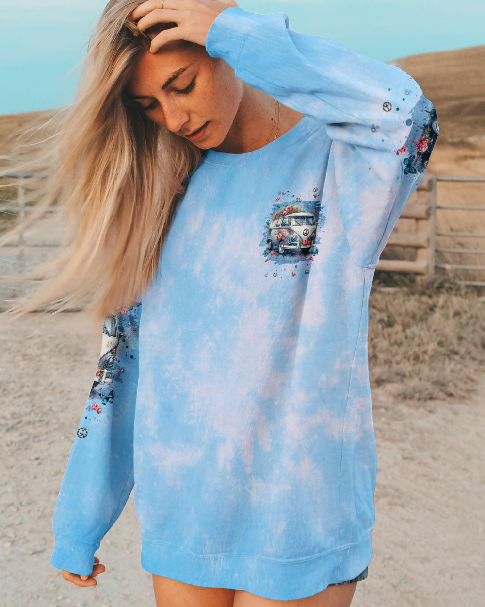 Older Now Still Runnin Against the Wind Floral Peace Van Hippie AOP Shirts _2_ kK8QY