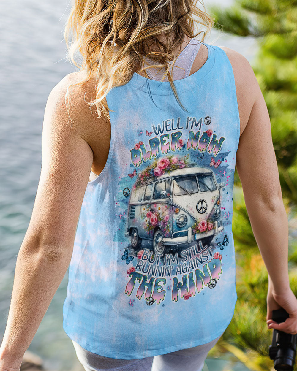 Older Now Still Runnin Against the Wind Floral Peace Van Hippie AOP Shirts _7_ YNHCG