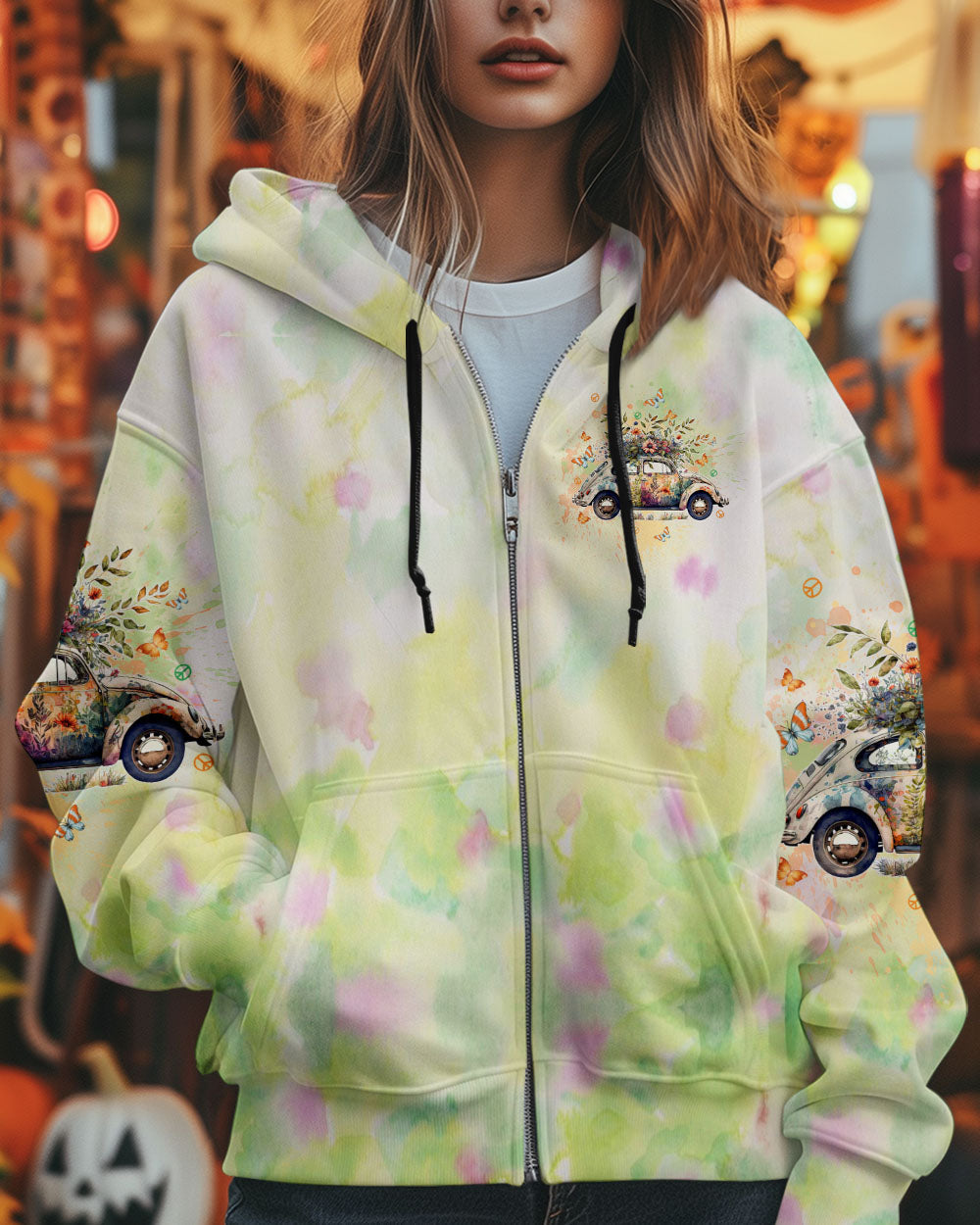 Older Now Still Runnin Against the Wind Floral VW Hippie Car Design AOP Shirts _4_ dE4H8