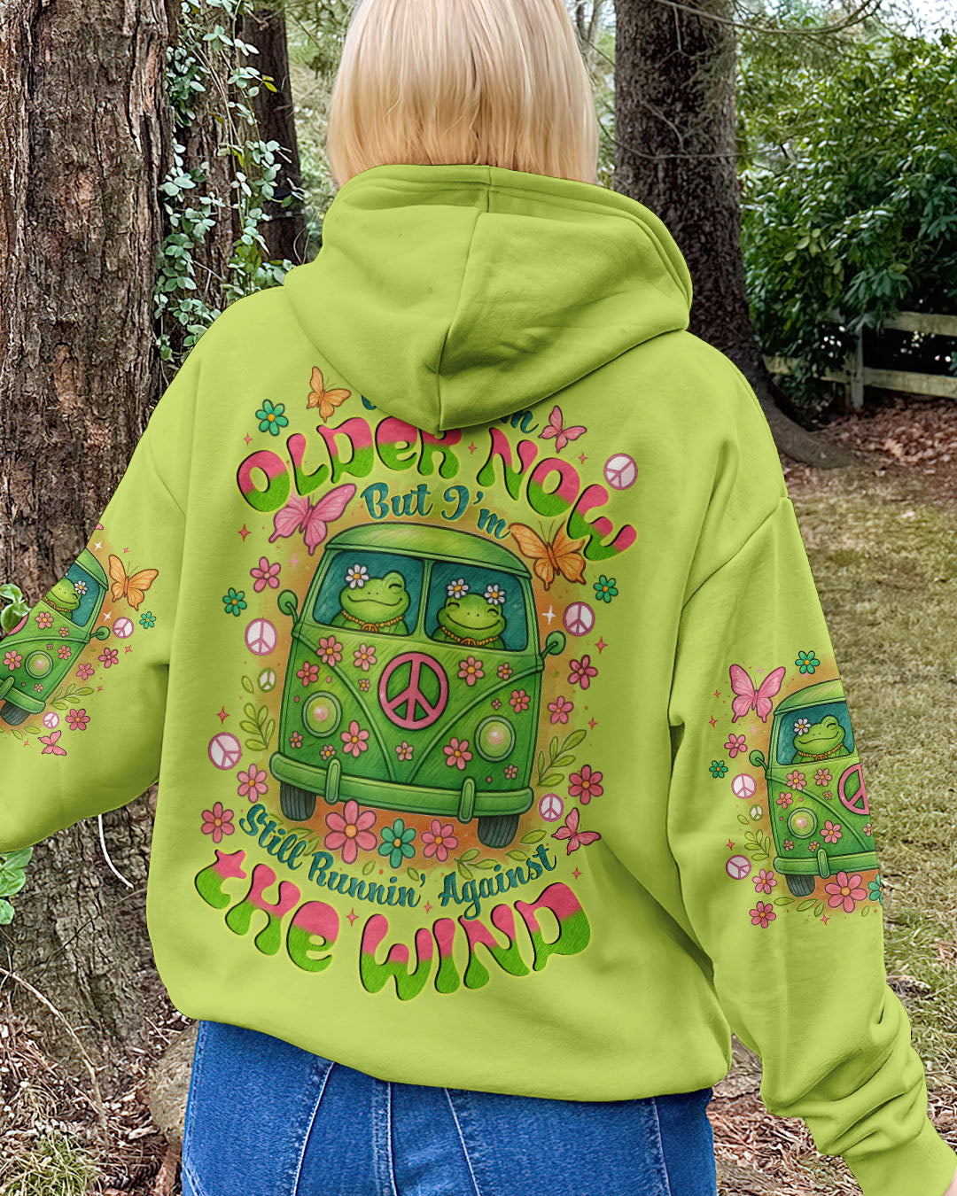 Older Now Still Runnin Against the Wind Funny Fog Hippie Bus AOP Shir _8_ jxMdG