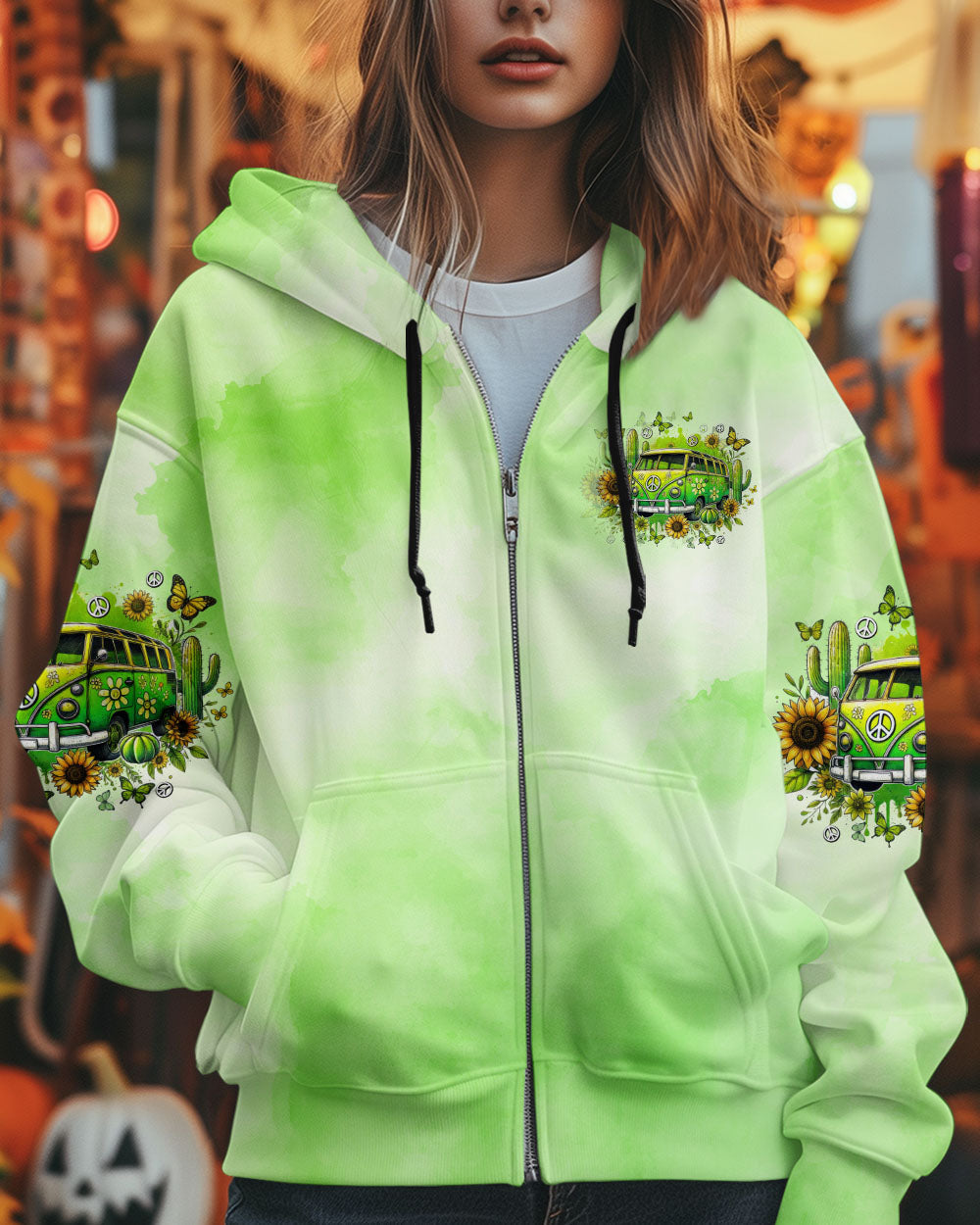 Older Now Still Runnin Against the Wind Green Retro Peace Van AOP Shirts _10_ bbFvC