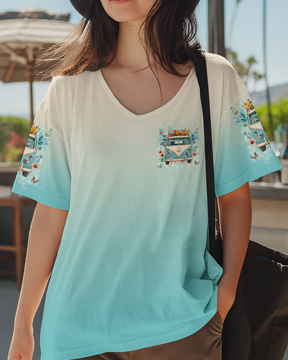 Older Now Still Runnin Against the Wind Retro Flowers Hippie Van AOP Shirts _11_ hzHFY