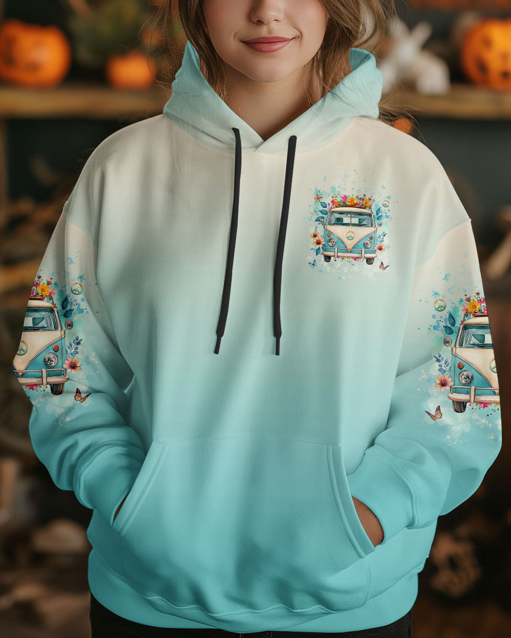 Older Now Still Runnin Against the Wind Retro Flowers Hippie Van AOP Shirts _13_ QJihG