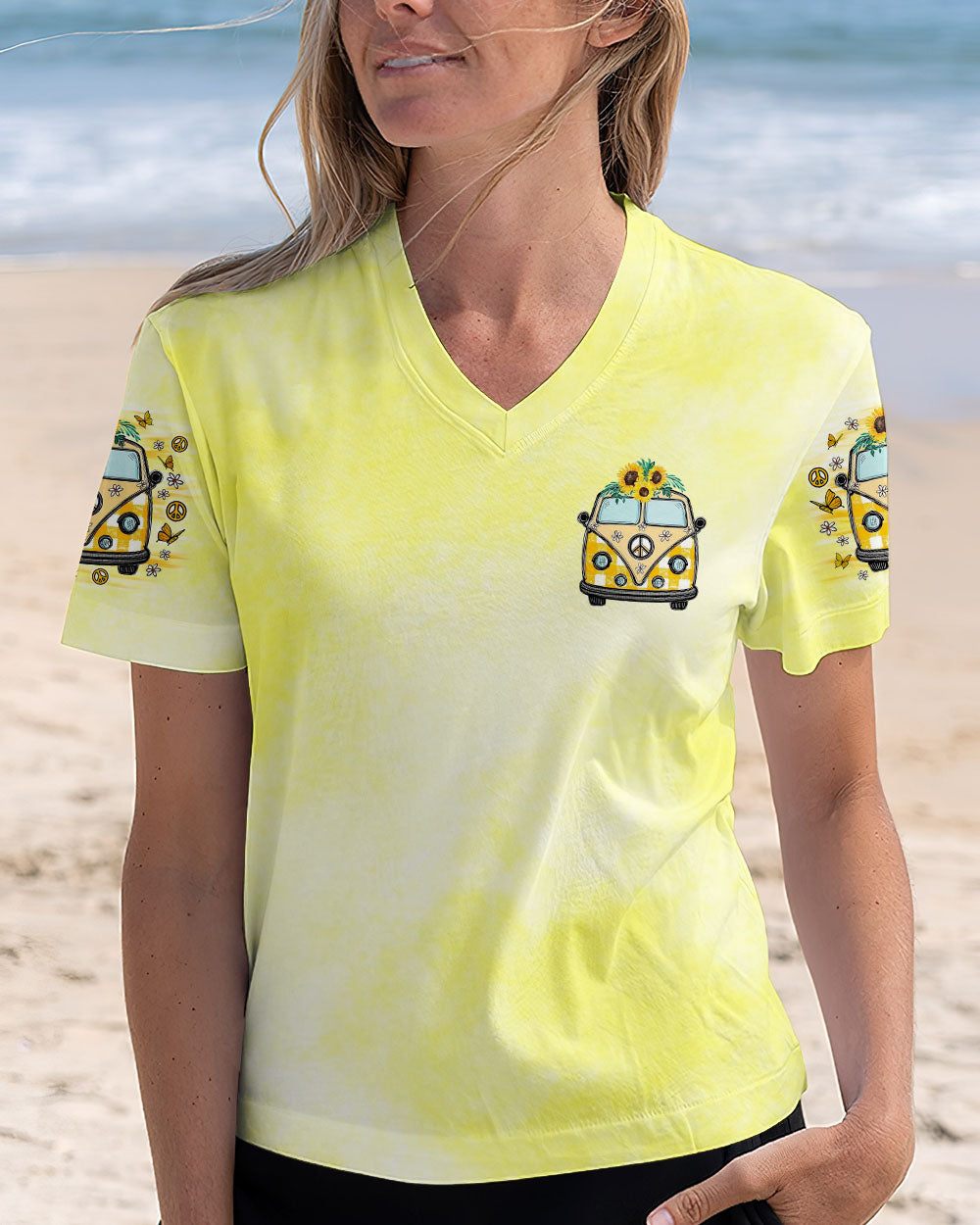 Older Now Still Runnin Against the Wind Retro Yellow Peace Van AOP Shirts _12_ u2G1R