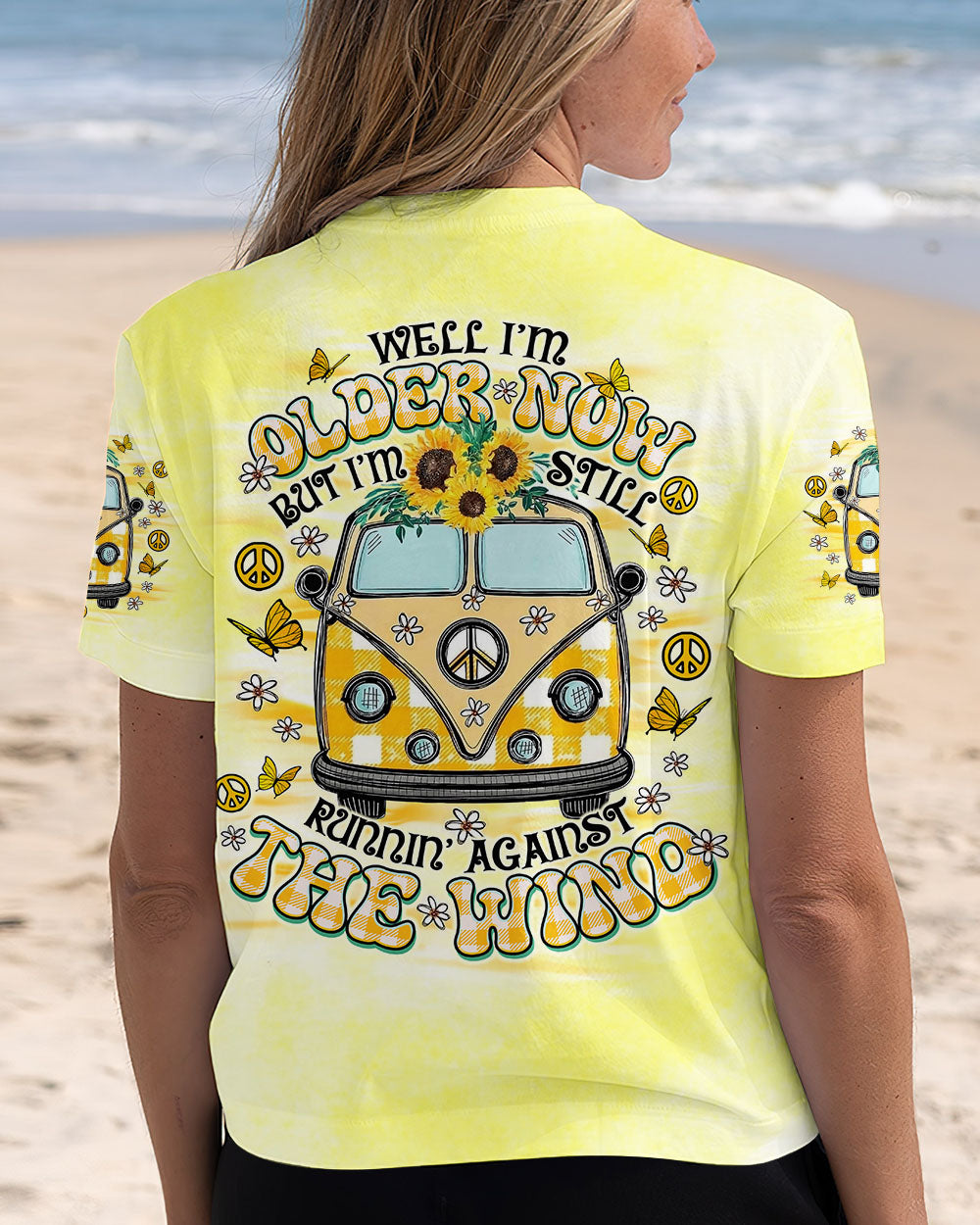 Older Now Still Runnin Against the Wind Retro Yellow Peace Van AOP Shirts _13_ 01Hfg