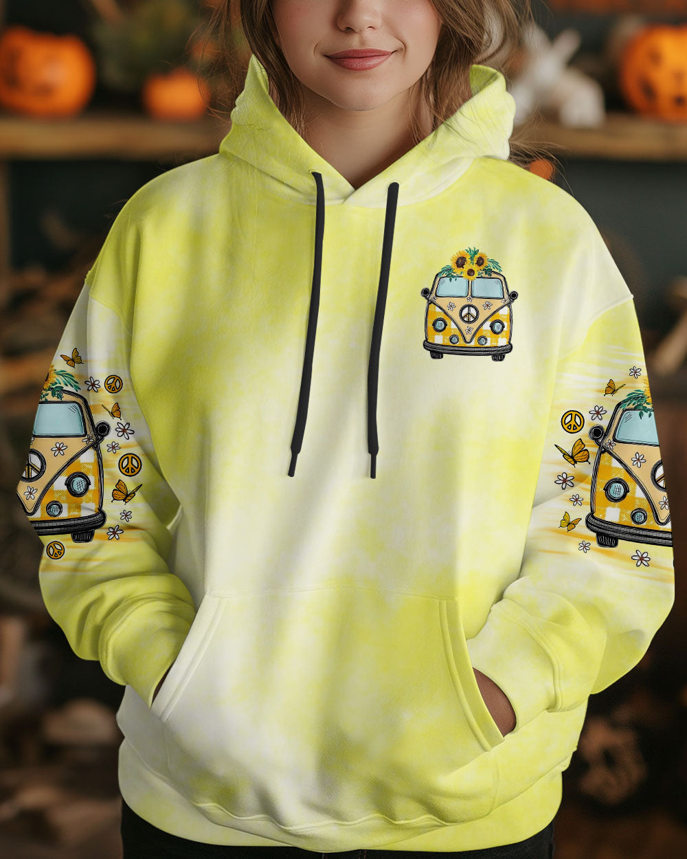 Older Now Still Runnin Against the Wind Retro Yellow Peace Van AOP Shirts _14_ h3V6Y