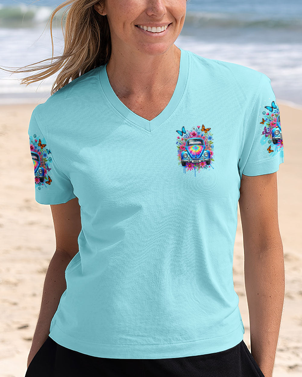 Older Now Still Runnin Against the Wind Tie Dye Hippie Car AOP Shirts _2_ fXy6c