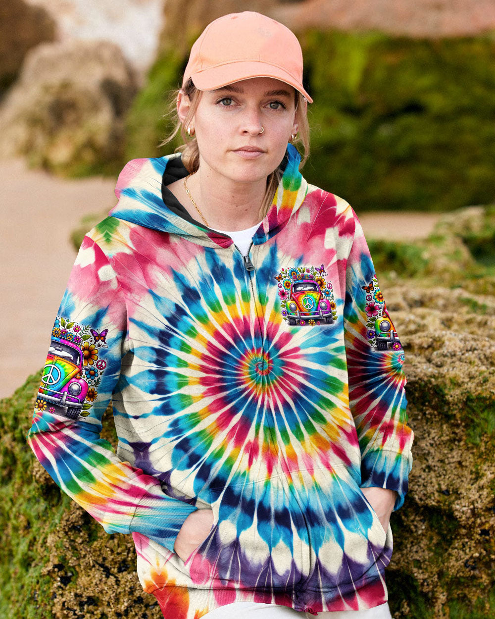 Older Now Still Runnin Against the Wind Tie Dye Hippie VW AOP Shirts _8_ 8wgxz