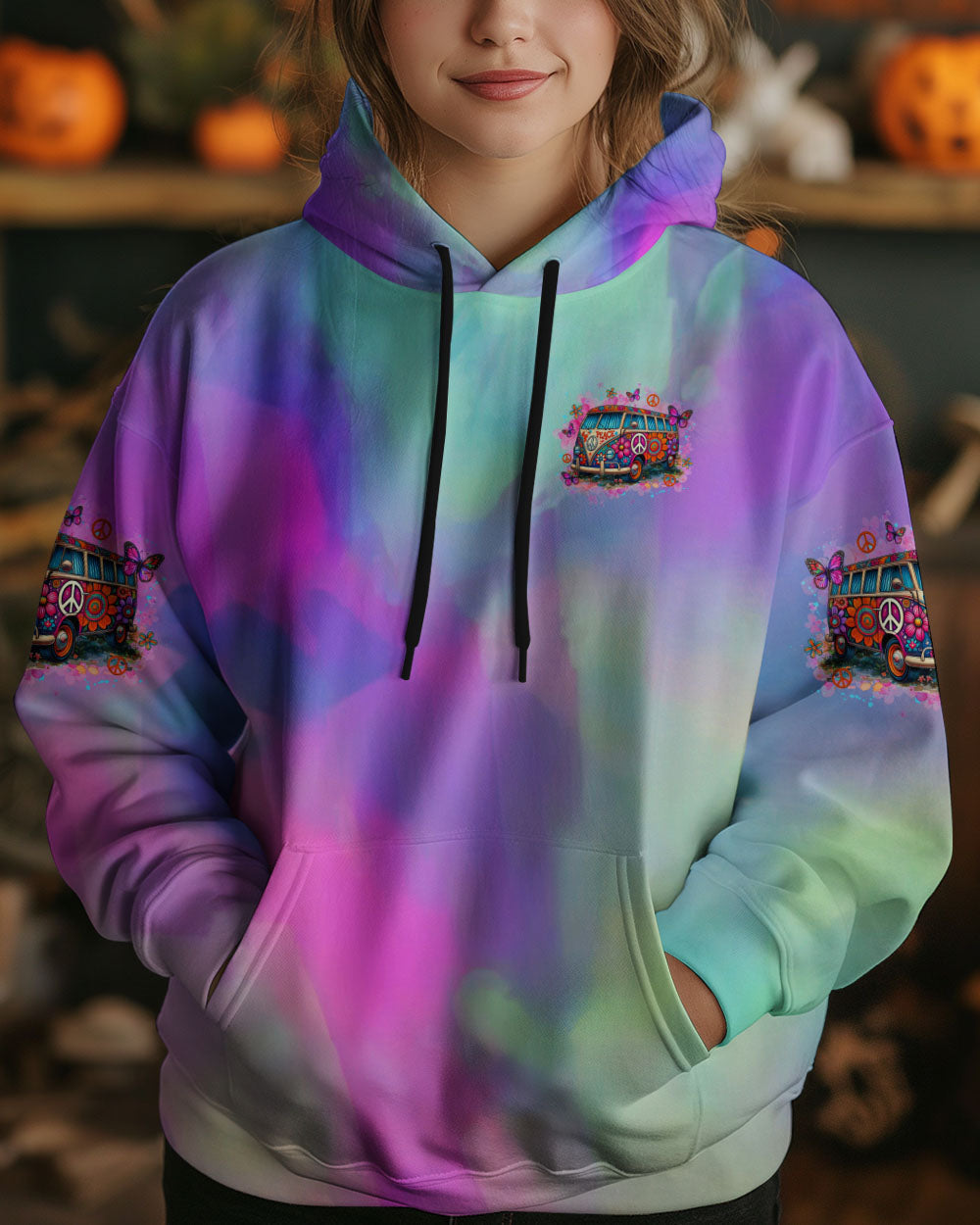 Older Now Still Runnin Against the Wind Tie Dye Peace Van AOP Shirts _11_ As03d