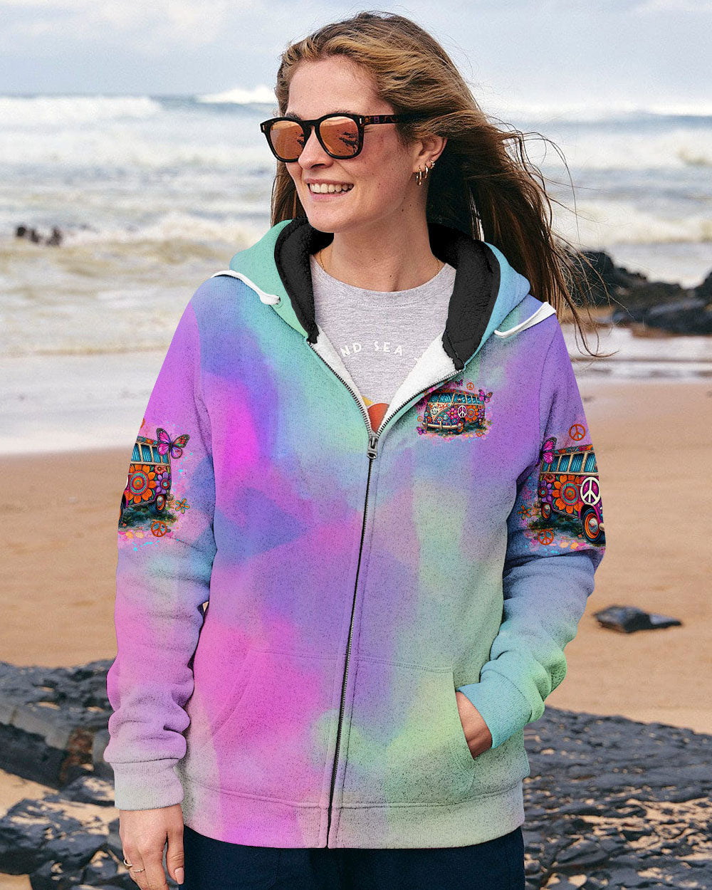 Older Now Still Runnin Against the Wind Tie Dye Peace Van AOP Shirts _4_ g5gQN