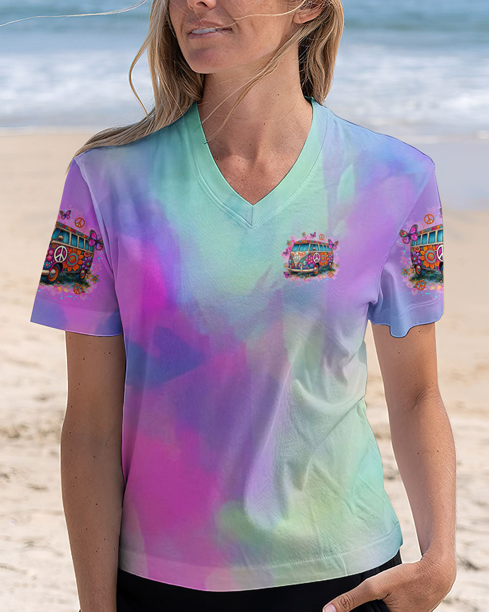 Older Now Still Runnin Against the Wind Tie Dye Peace Van AOP Shirts _9_ v9fSV