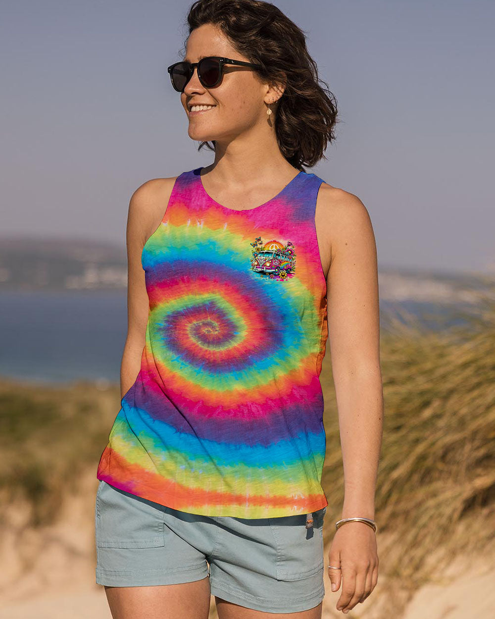 Older Now Still Runnin Against the Wind Tie Dye Retro Hippie Van AOP Shirts _12_ moBff