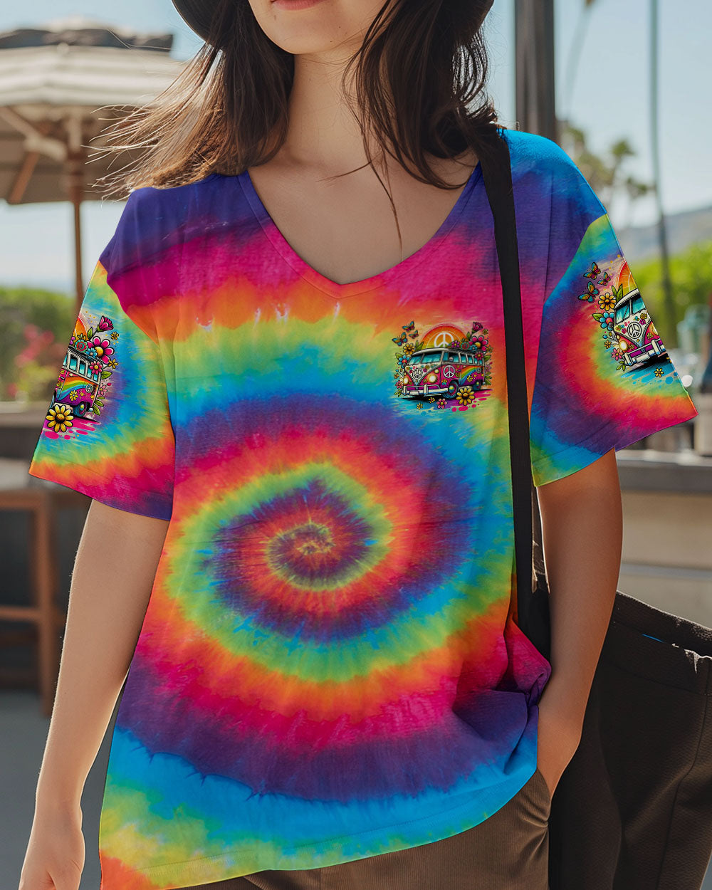Older Now Still Runnin Against the Wind Tie Dye Retro Hippie Van AOP Shirts _4_ YxXyd