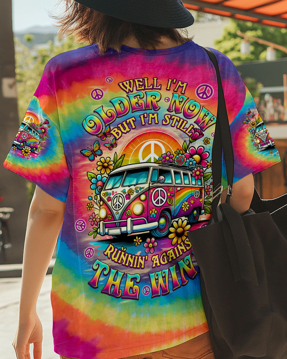 Older Now Still Runnin Against the Wind Tie Dye Retro Hippie Van AOP Shirts _5_ uFERD
