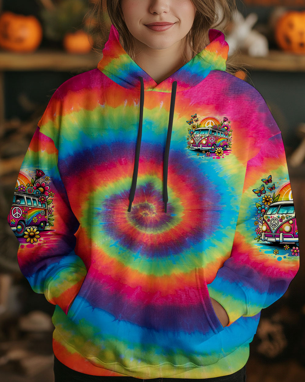 Older Now Still Runnin Against the Wind Tie Dye Retro Hippie Van AOP Shirts _6_ ZLPf3