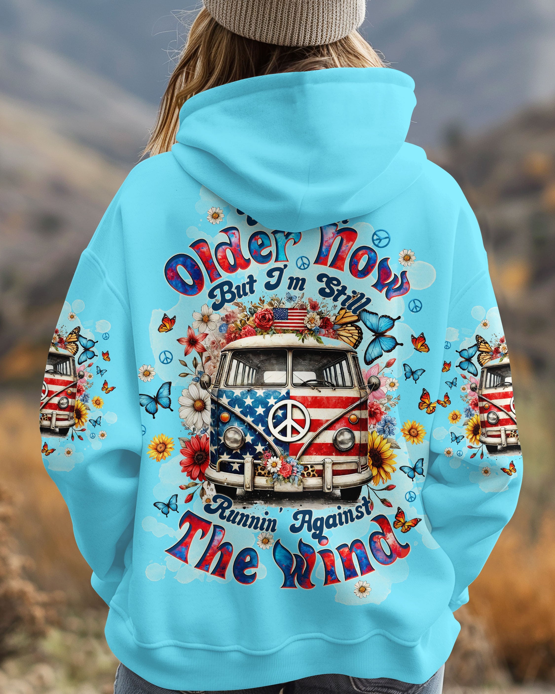 Older Now Still Runnin Against the Wind USA Flag Peace Van AOP Shirts _5_ Kqwnv