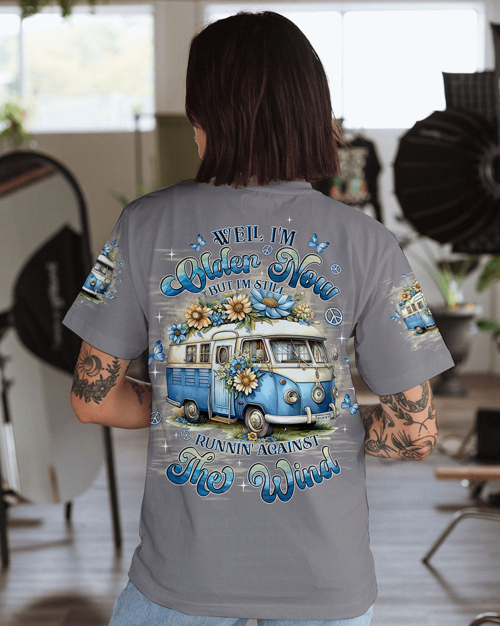 Older Now Still Runnin Against the Wind Vintage Blue Hippie Van AOP Shirts _10_ CFmAN