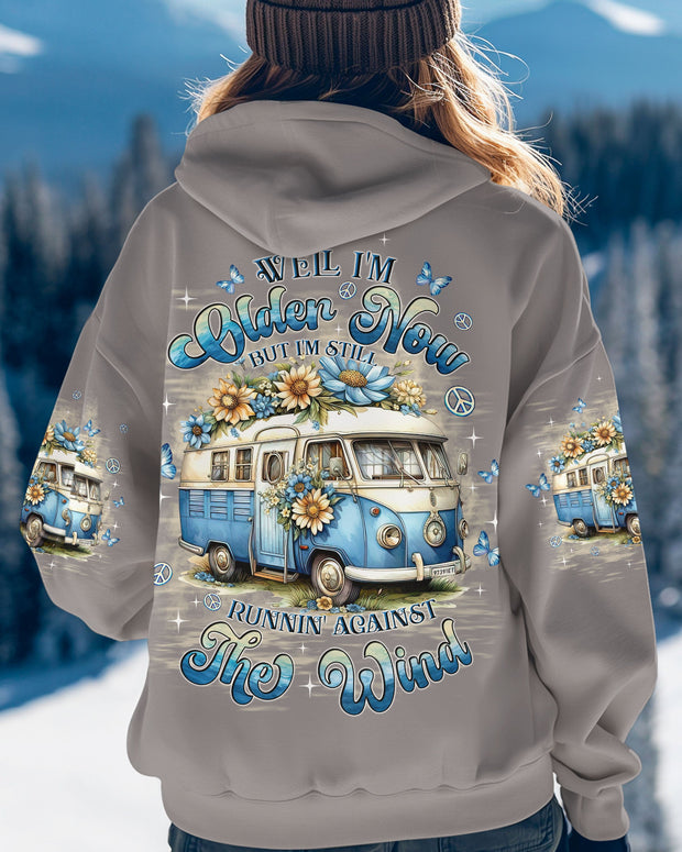 Older Now Still Runnin Against the Wind - Vintage Blue Hippie Van - AOP Shirts