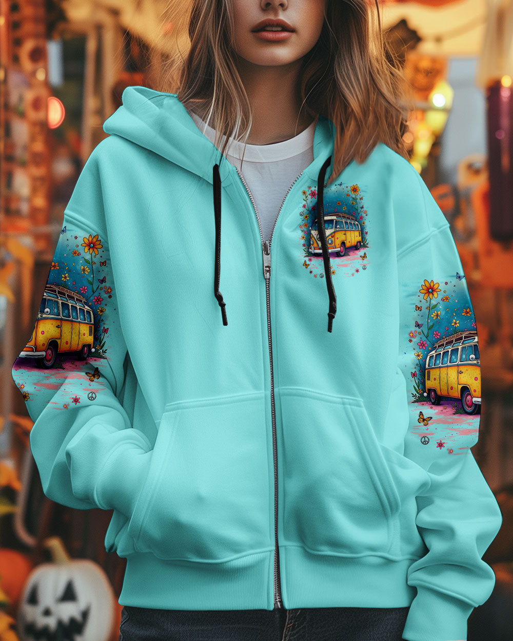 Older Now Still Runnin Hippie Van Floral Peace VW Bus AOP Shirts _4_ Kc3fo