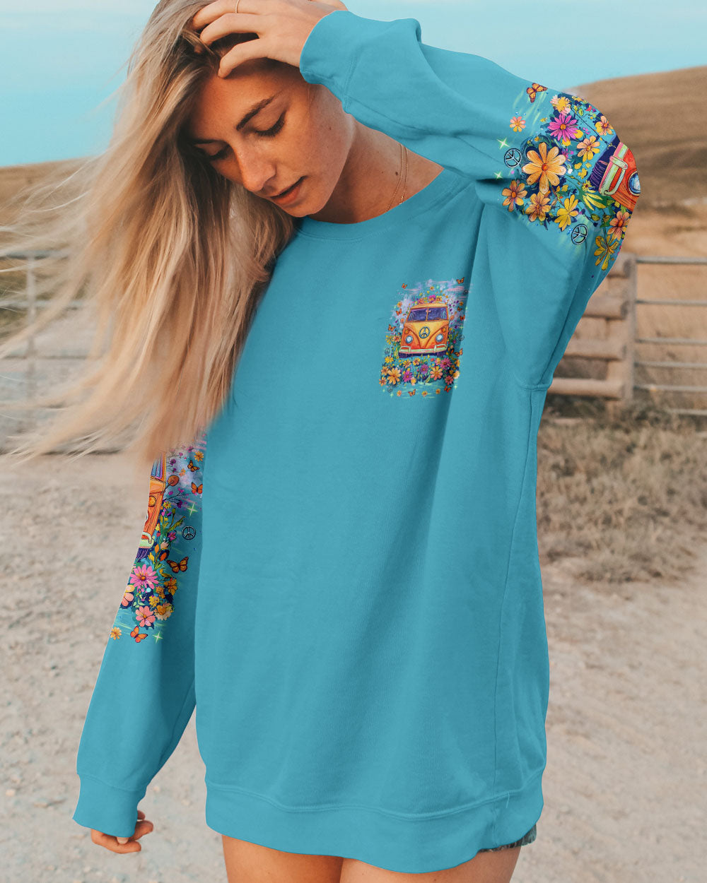 Older Now Still Runnin Hippie Van Peace Bus Floral Graphic AOP Shirts _10_ hO3l0