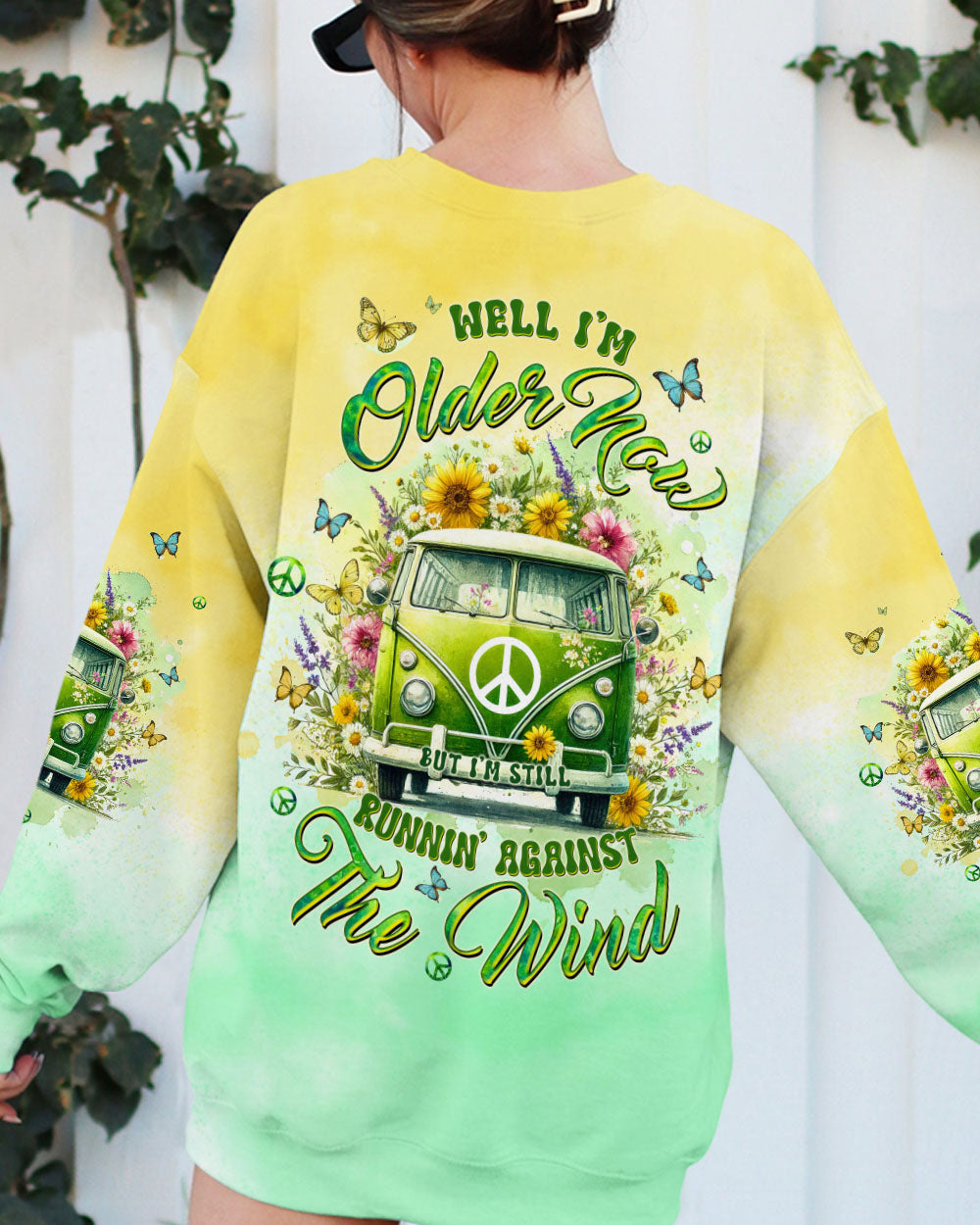 Older Now Still Runnin Older Now Still Runnin Green VW Bus AOP Shirts _10_ 4Q3gO
