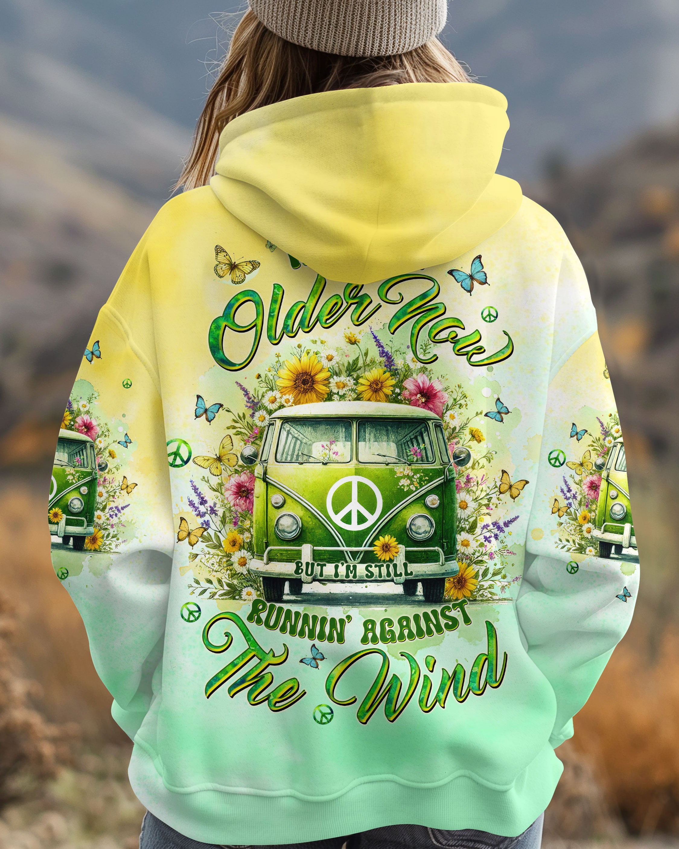 Older Now Still Runnin Older Now Still Runnin Green VW Bus AOP Shirts _8_ nzP3v