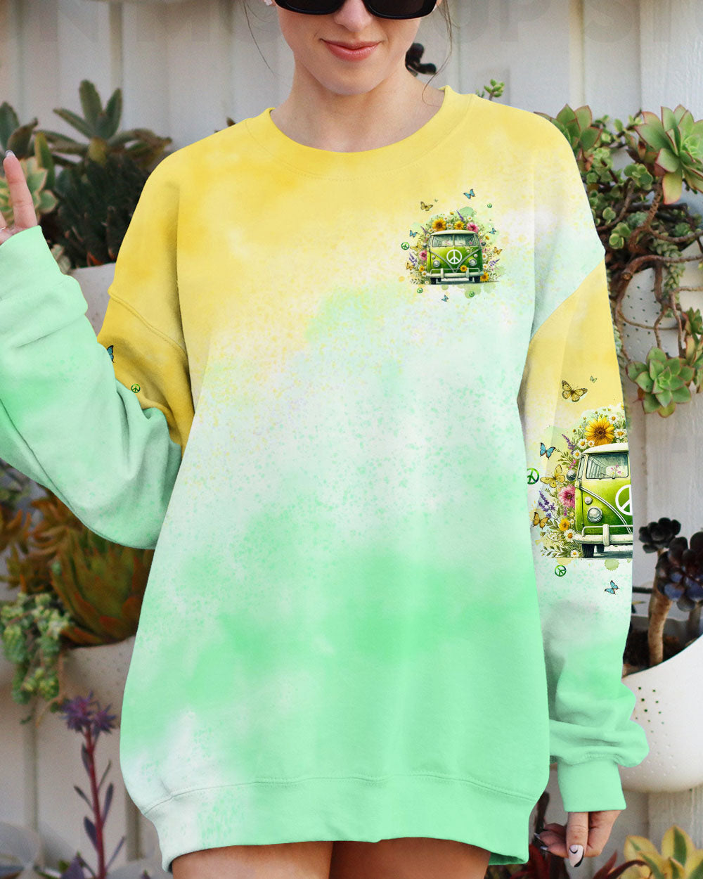 Older Now Still Runnin Older Now Still Runnin Green VW Bus AOP Shirts _9_ XLUXu