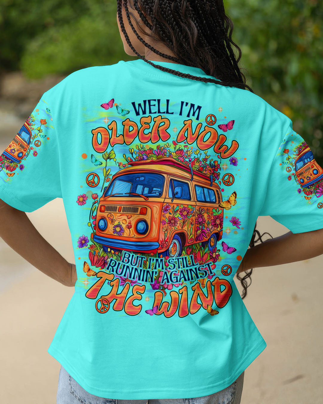 Older Now Still Runnin_E2_80_99 Against the Wind Colorful Peace Bus Graphic AOP Shirts _1_ TUpUS