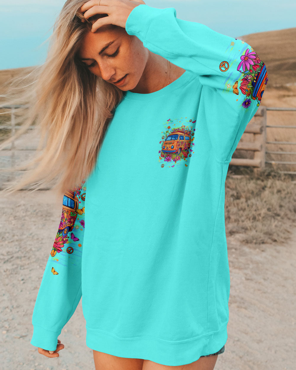 Older Now Still Runnin_E2_80_99 Against the Wind Colorful Peace Bus Graphic AOP Shirts _9_ Ujgt7