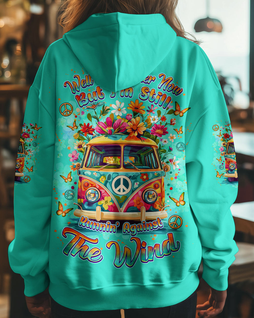 Older Now Still Runnin_E2_80_99 Against the Wind Retro Hippie Van Floral Peace AOP Shirts _8_ qvH0X