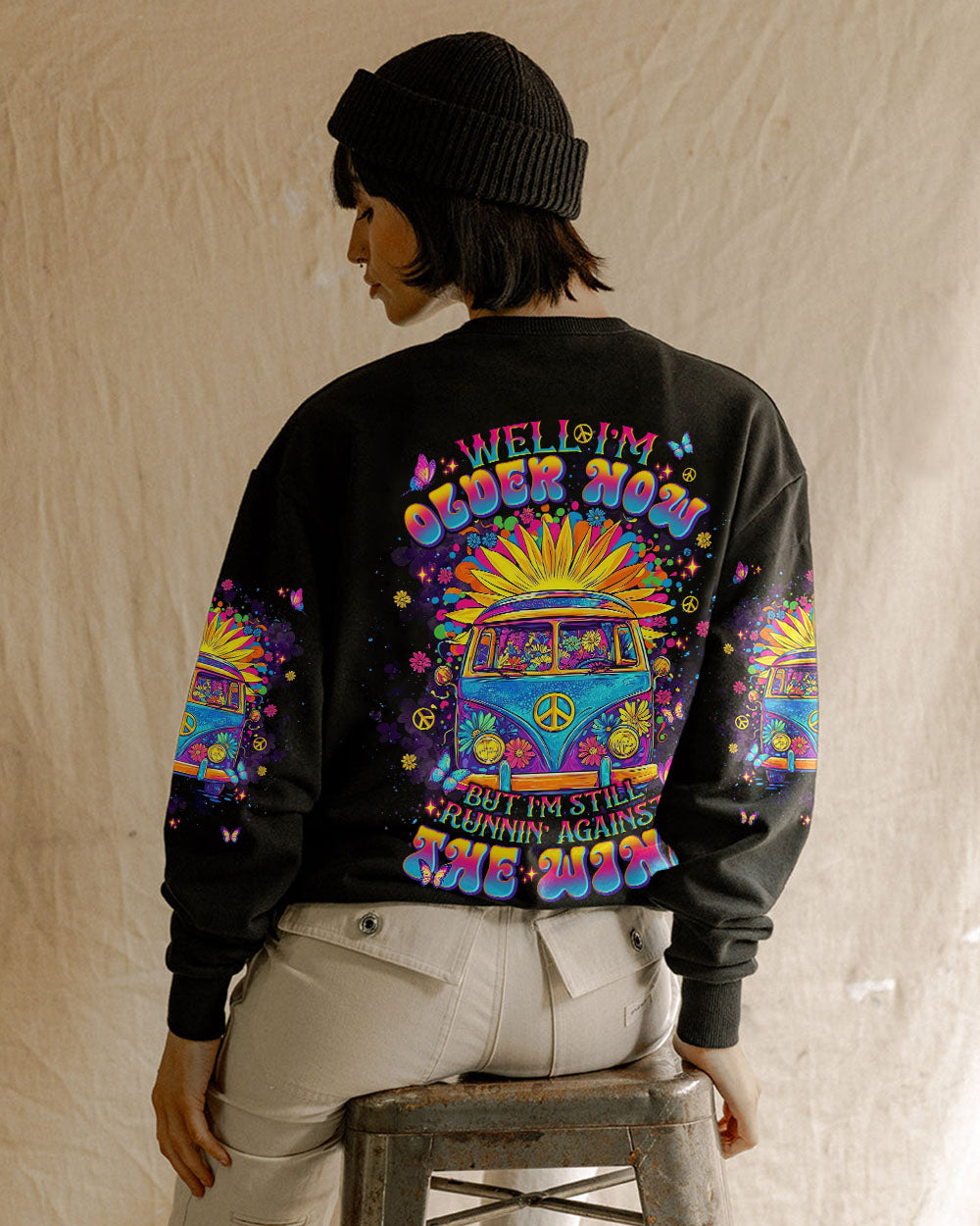 Older Now Still Running Against the Wind Trippy Hippie Van AOP Shirts _3_ Zw3cj